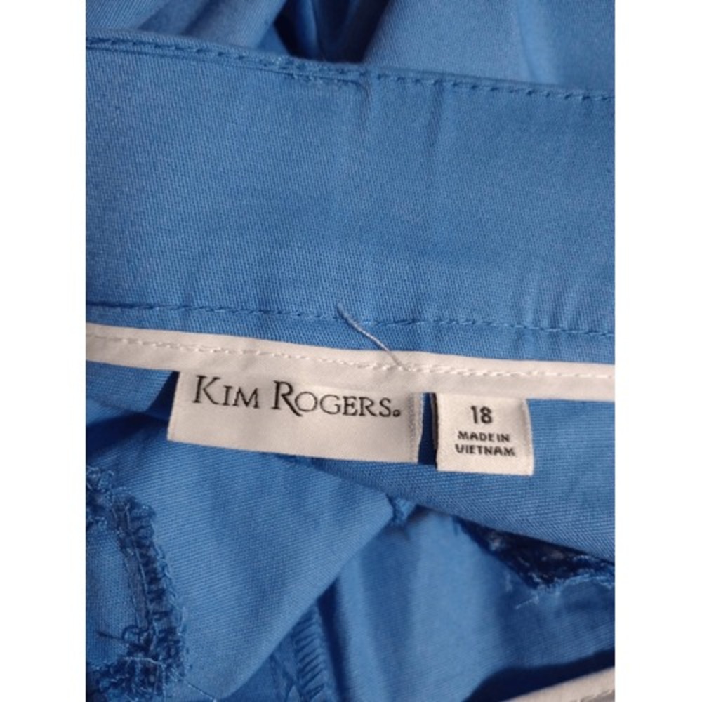 Kim Rogers Womens Blue Comfort‎ Waist Capri Pants Size 18 New With Tags - Picture 6 of 8